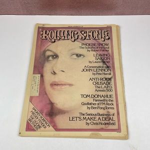Vintage Rolling Stone Magazine Phoebe Snow John Lennon June 5, 1975 Music Art